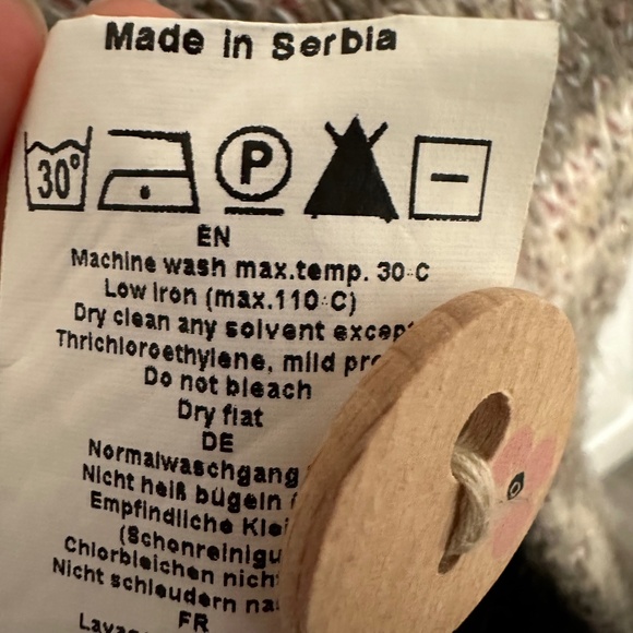 Kooi | Kooi Knitwear Women’s Large Two Button Cardigan Beige Brown Cream - Picture 9 of 9